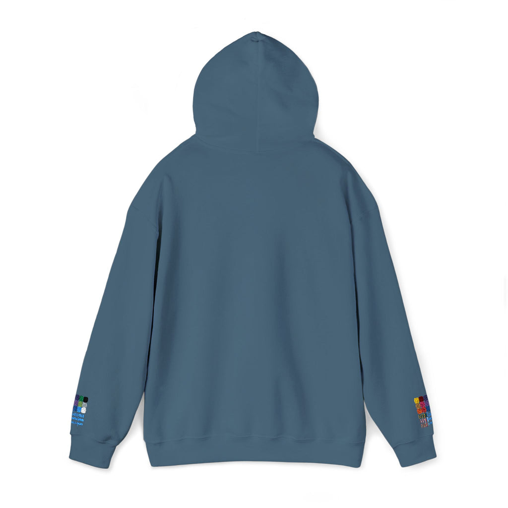 Floral Heart Hoodie — Delicate Wildflower Chest Print