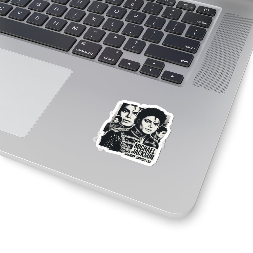 Michael Jackson Kiss-Cut Sticker — Grammy Awards Era Black & White Portrait