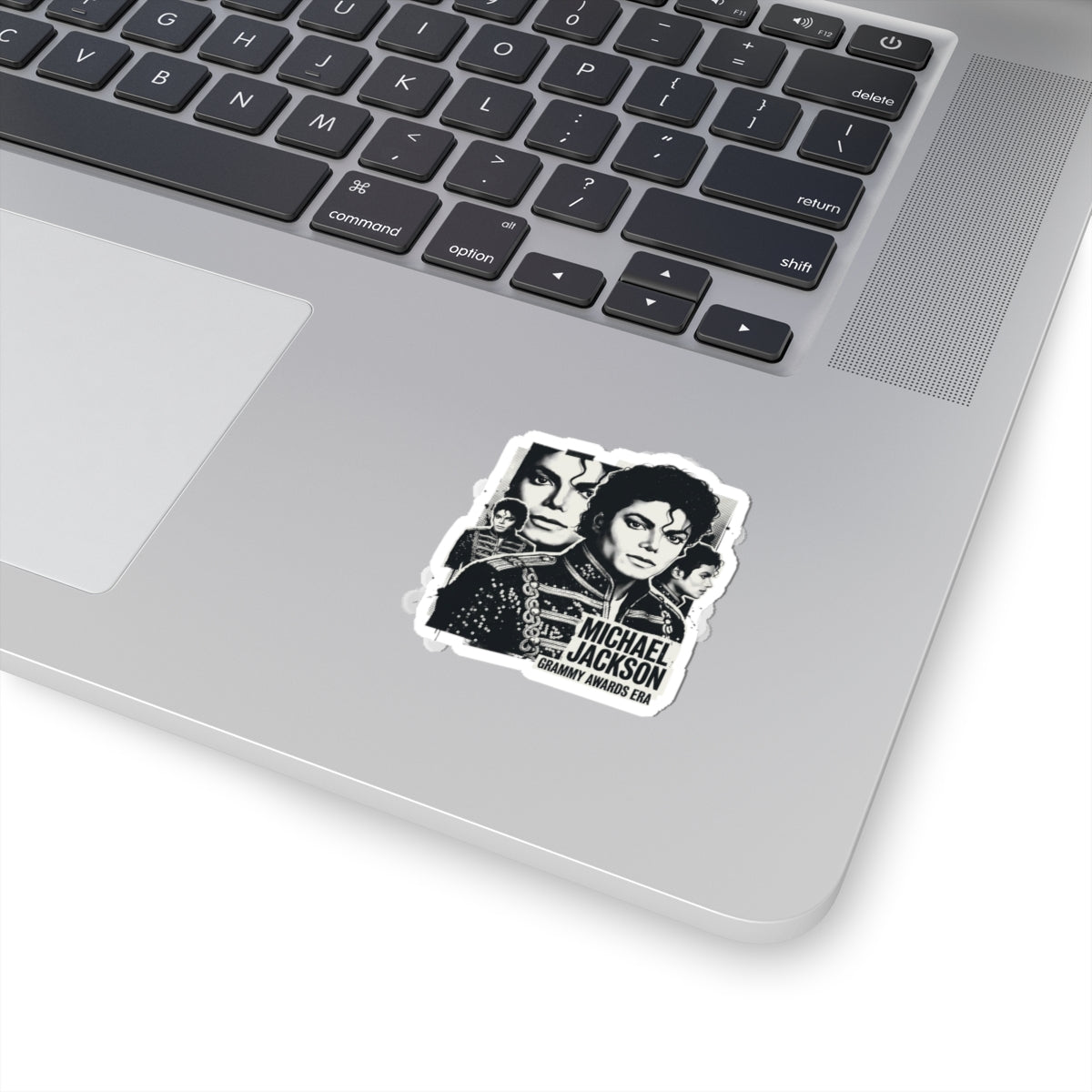 Michael Jackson Kiss-Cut Sticker — Grammy Awards Era Black & White Portrait
