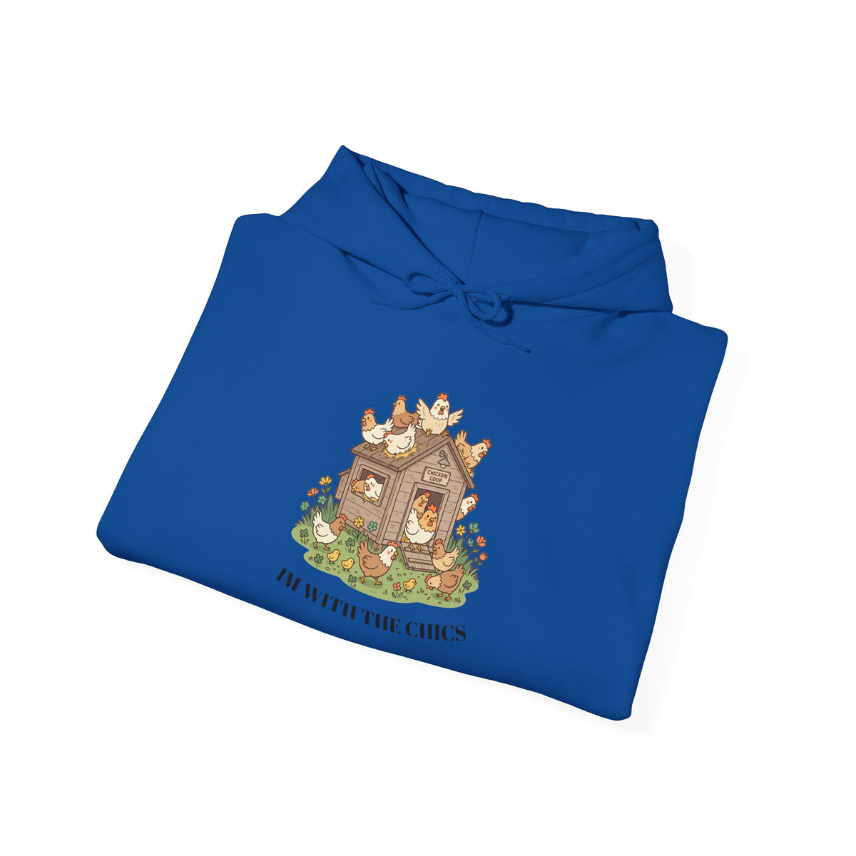 Cozy Cottage Chicken Hoodie — 'In with the Chicks' Cute Farmhouse Pullover