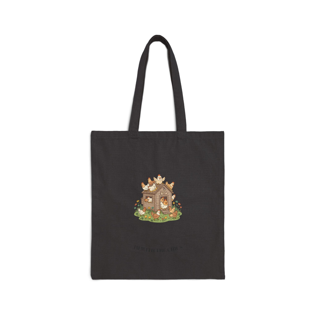 Canvas Tote Bag — 'How Sweet the Home' Cottage Illustration Eco Shopper