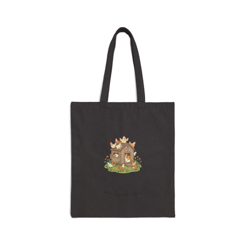 Canvas Tote Bag — 'How Sweet the Home' Cottage Illustration Eco Shopper