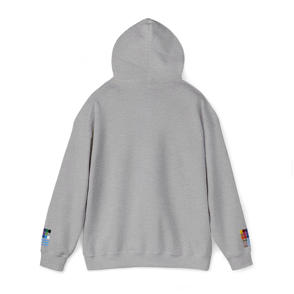 Floral Heart Hoodie — Delicate Wildflower Chest Print