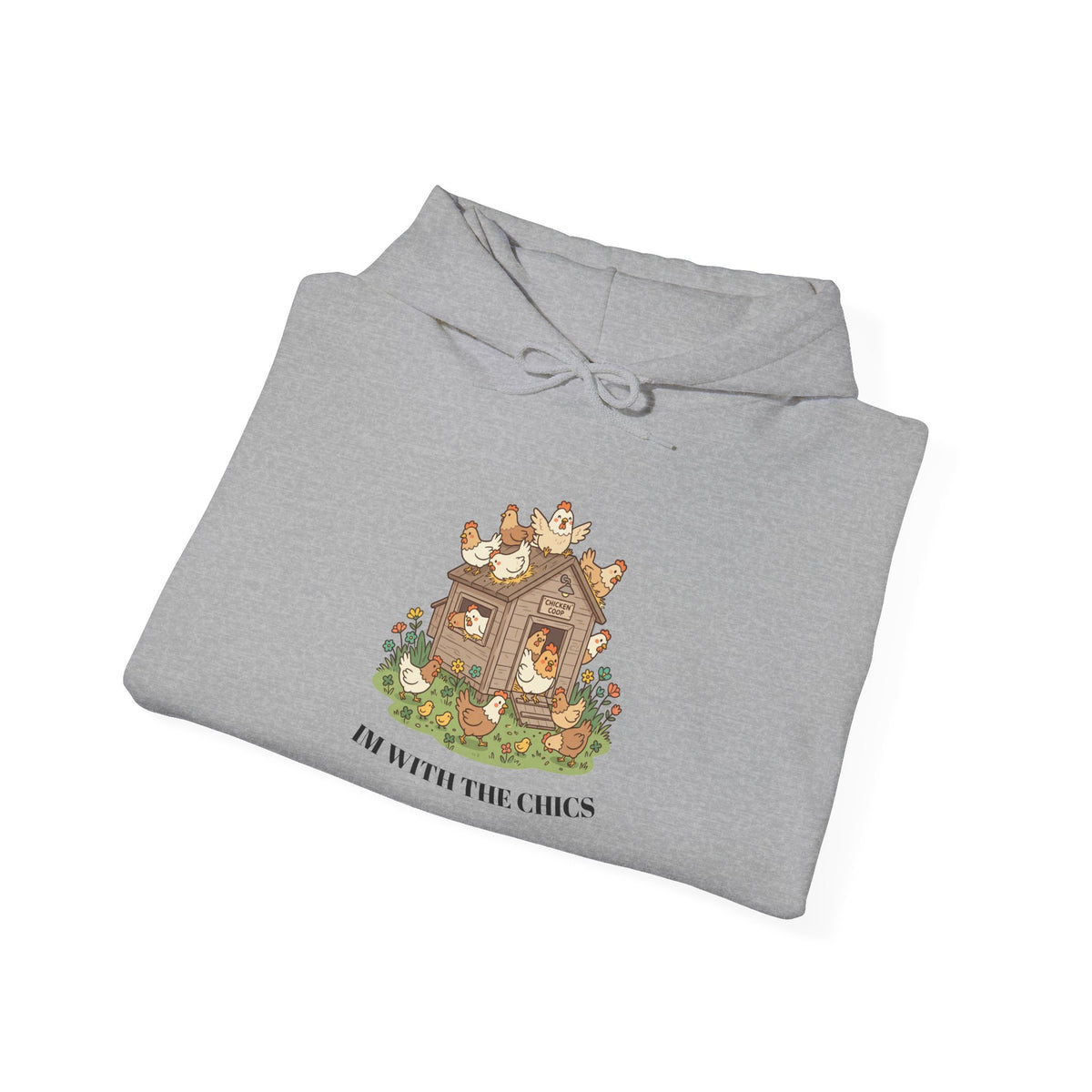 Chic Chicken Coop Hoodie — 'I'm With The Chicks' Cute Farmhouse Pullover