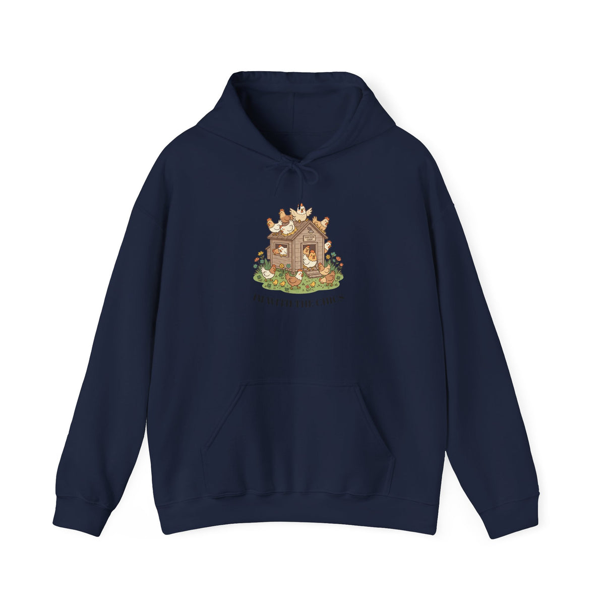 Cozy Cottage Chicken Hoodie — 'In with the Chicks' Cute Farmhouse Pullover