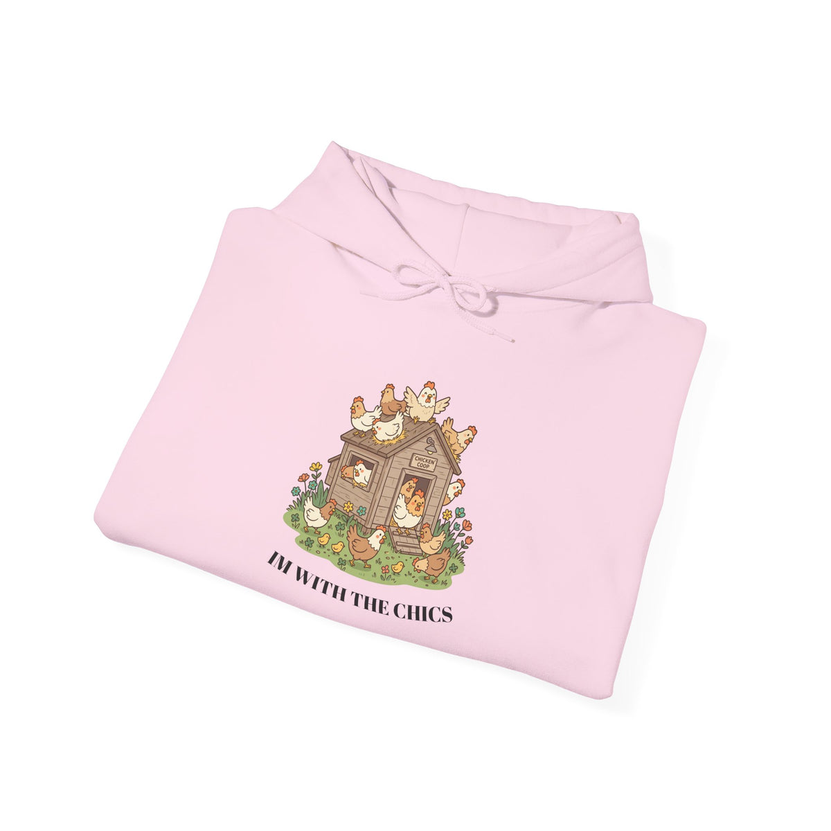 Cozy Cottage Chicken Hoodie — 'In with the Chicks' Cute Farmhouse Pullover