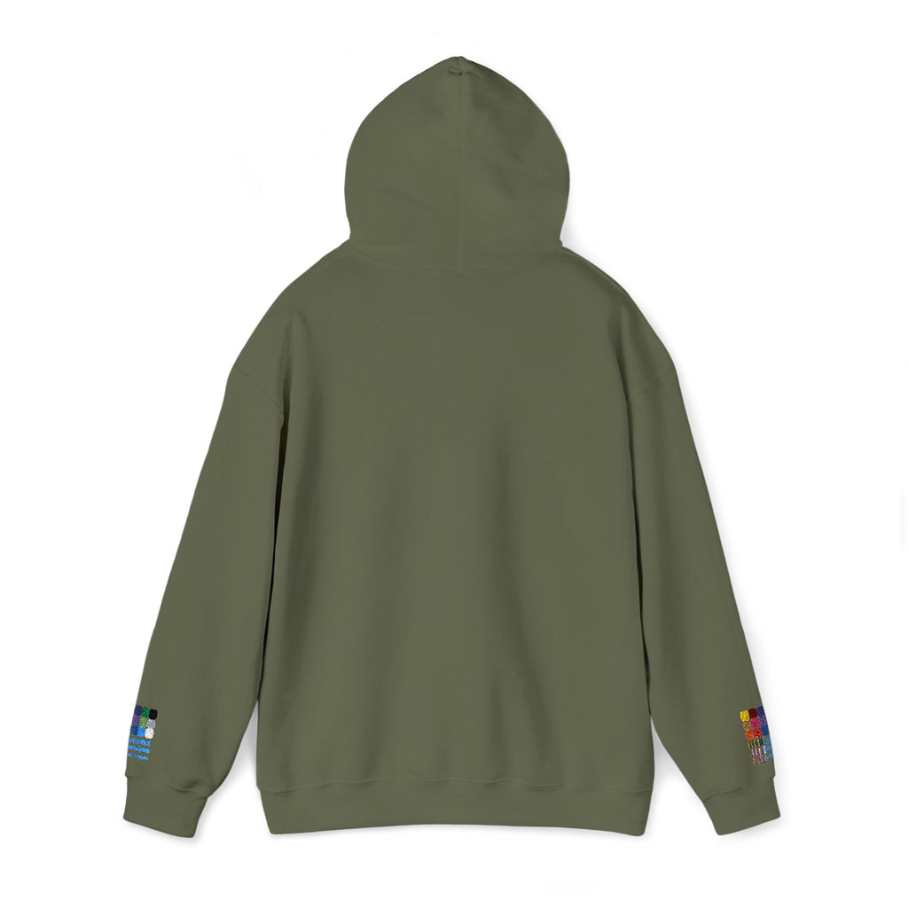 Floral Heart Hoodie — Delicate Wildflower Chest Print