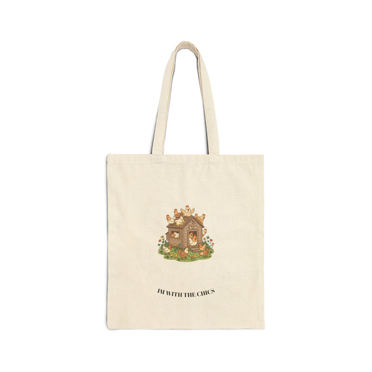 Canvas Tote Bag — 'How Sweet the Home' Cottage Illustration Eco Shopper