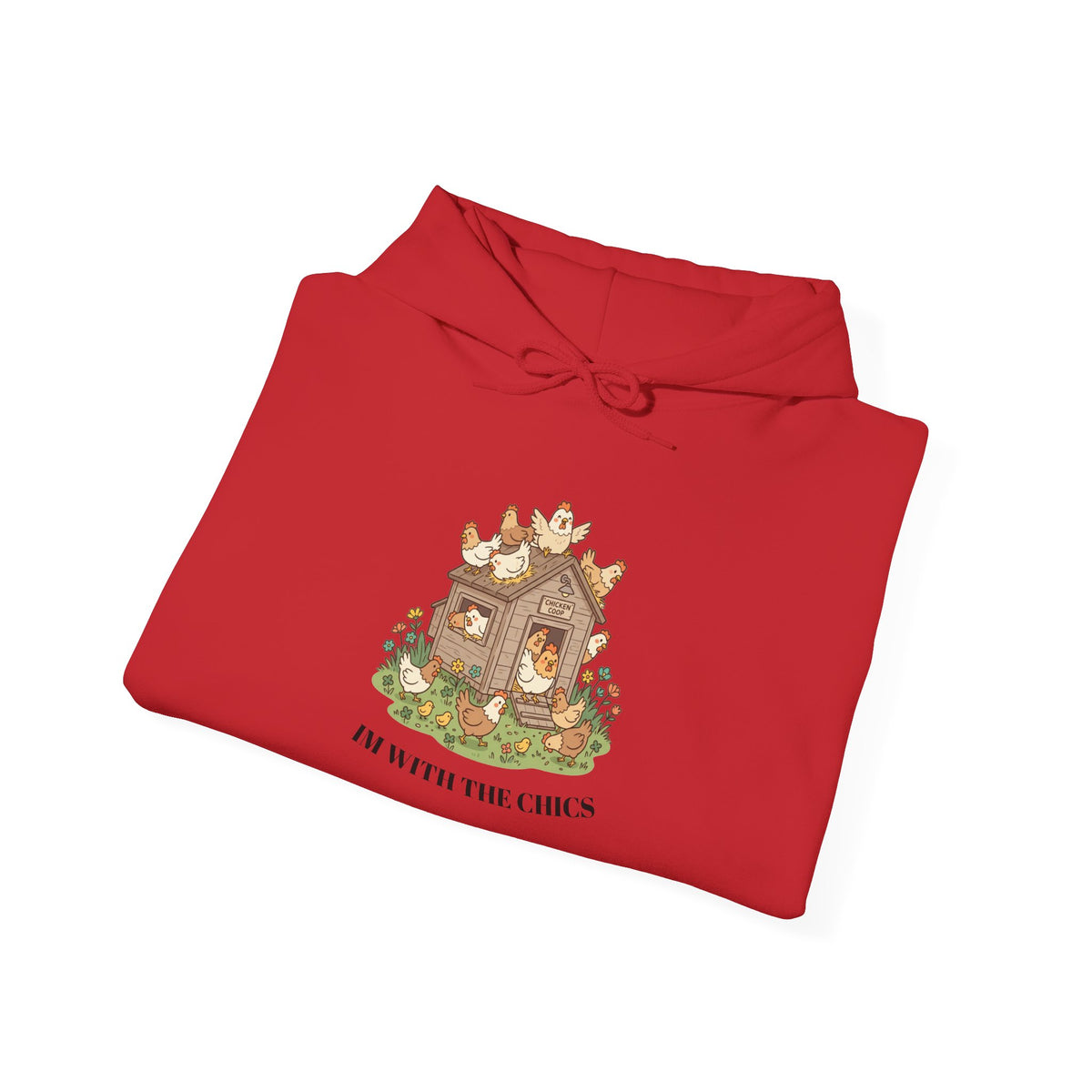 Cozy Cottage Chicken Hoodie — 'In with the Chicks' Cute Farmhouse Pullover