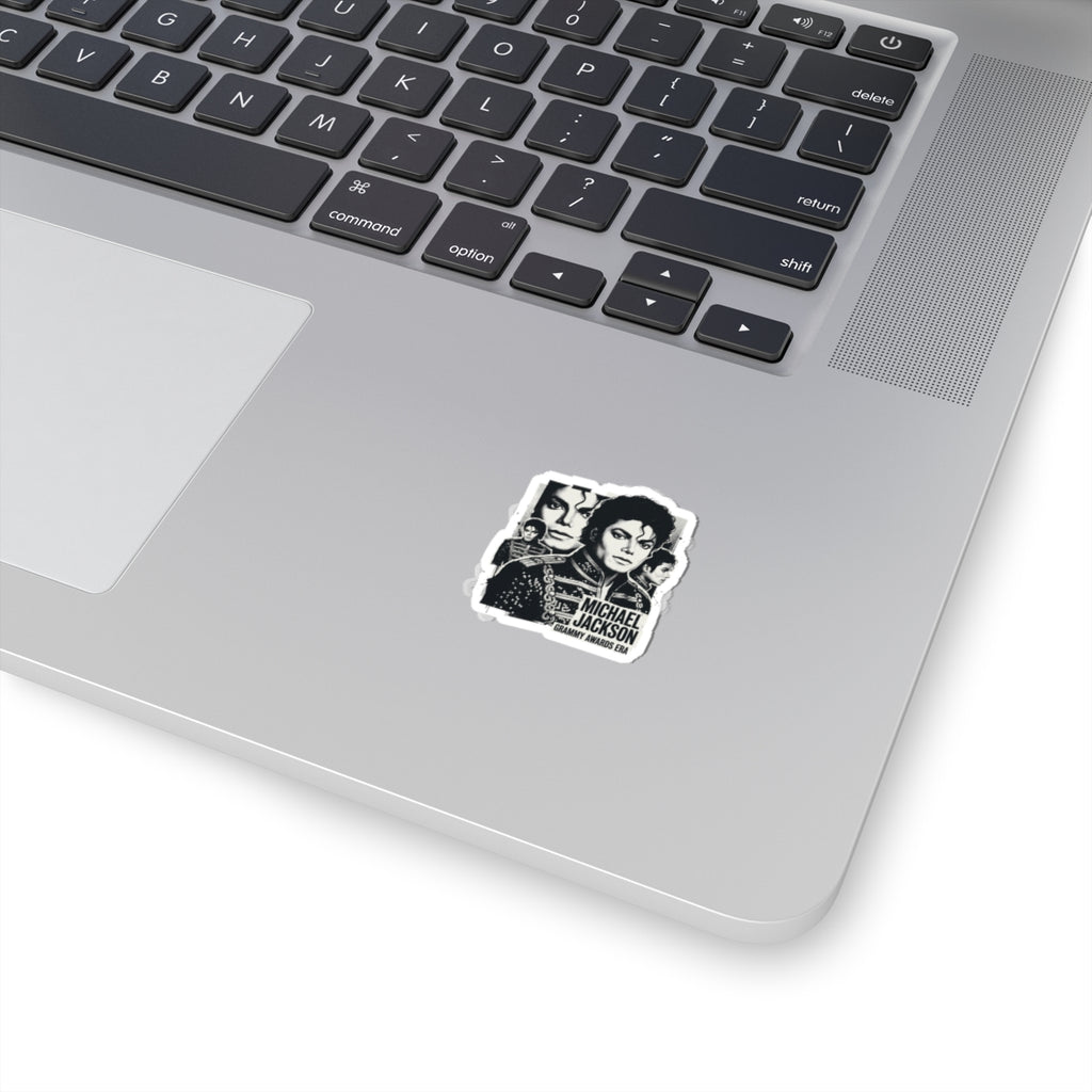 Michael Jackson Kiss-Cut Sticker — Grammy Awards Era Black & White Portrait