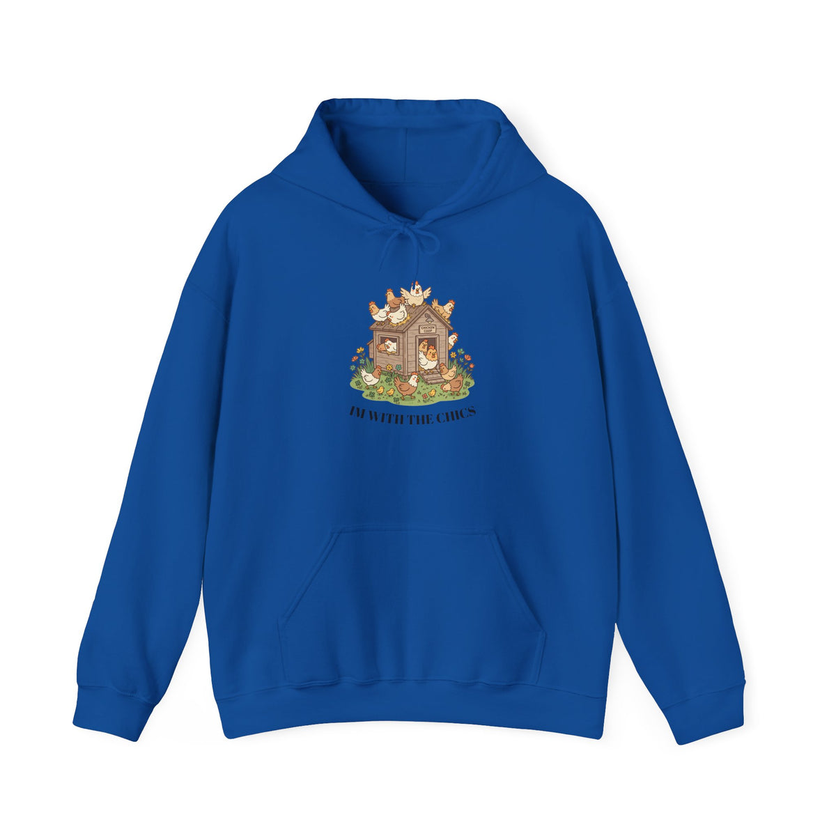 Cozy Cottage Chicken Hoodie — 'In with the Chicks' Cute Farmhouse Pullover
