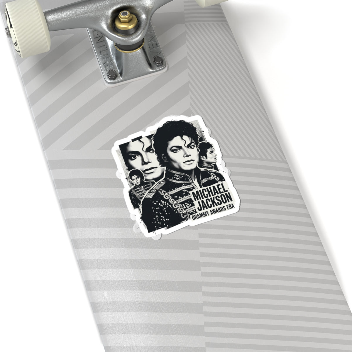 Michael Jackson Kiss-Cut Sticker — Grammy Awards Era Black & White Portrait