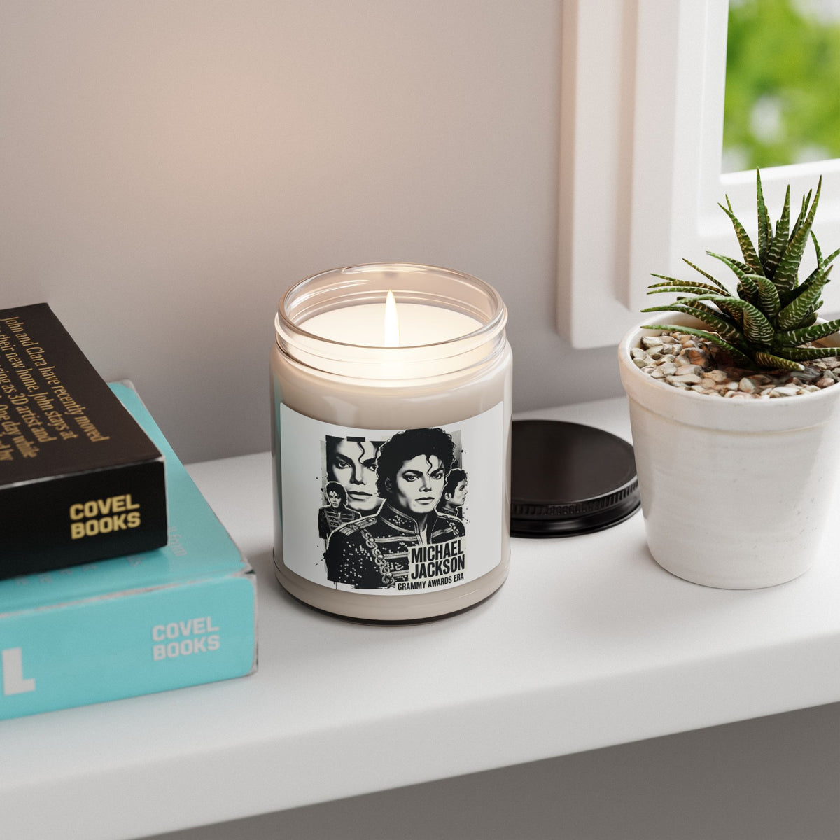 9oz Scented Soy Candle — Retro Pop Star Portrait (Grammy Era)