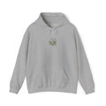 Floral Heart Hoodie — Delicate Wildflower Chest Print