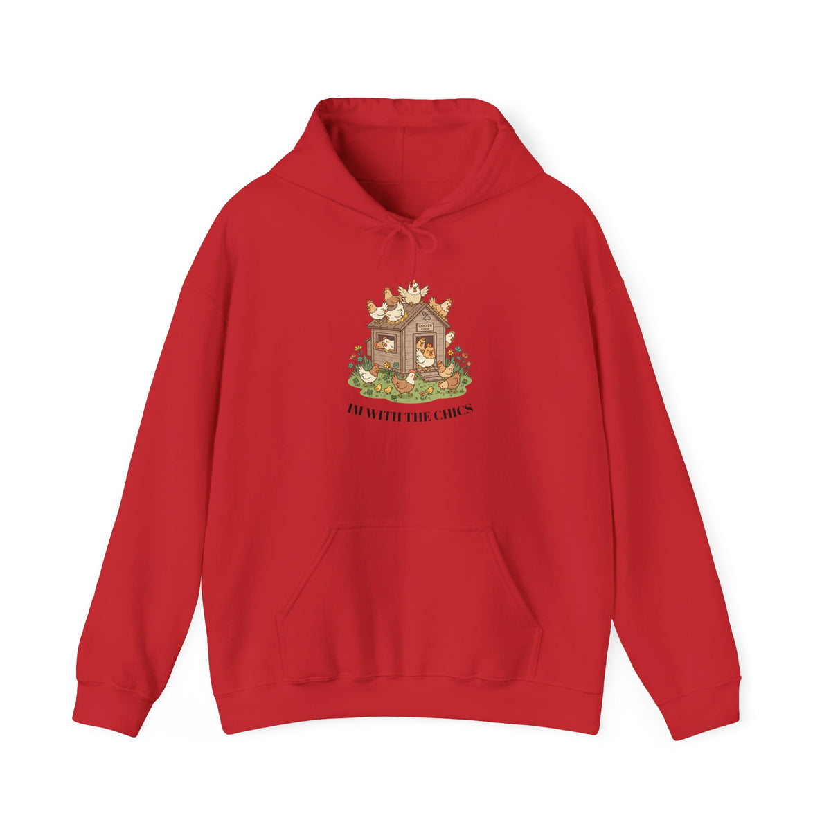 Cozy Cottage Chicken Hoodie — 'In with the Chicks' Cute Farmhouse Pullover