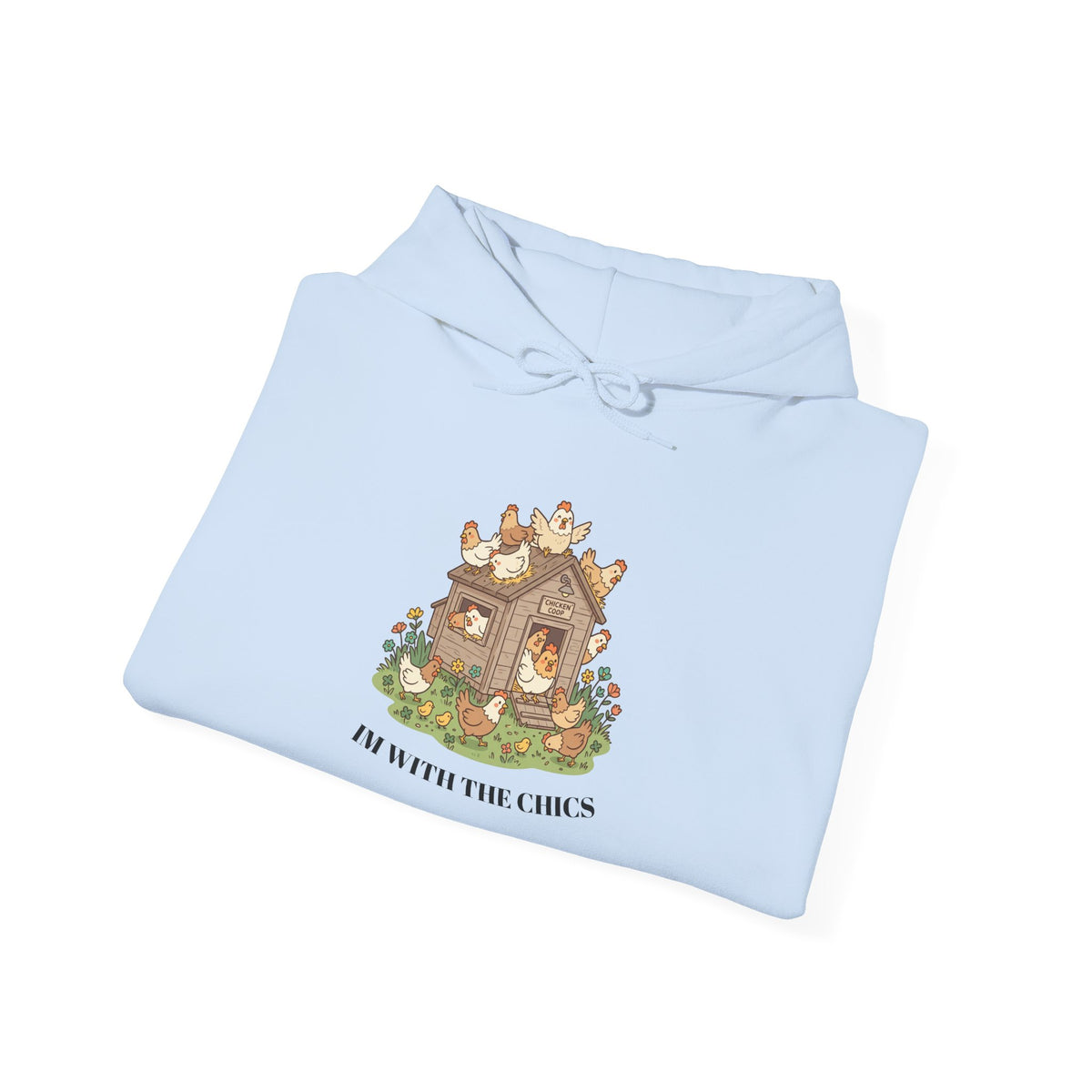 Cozy Cottage Chicken Hoodie — 'In with the Chicks' Cute Farmhouse Pullover