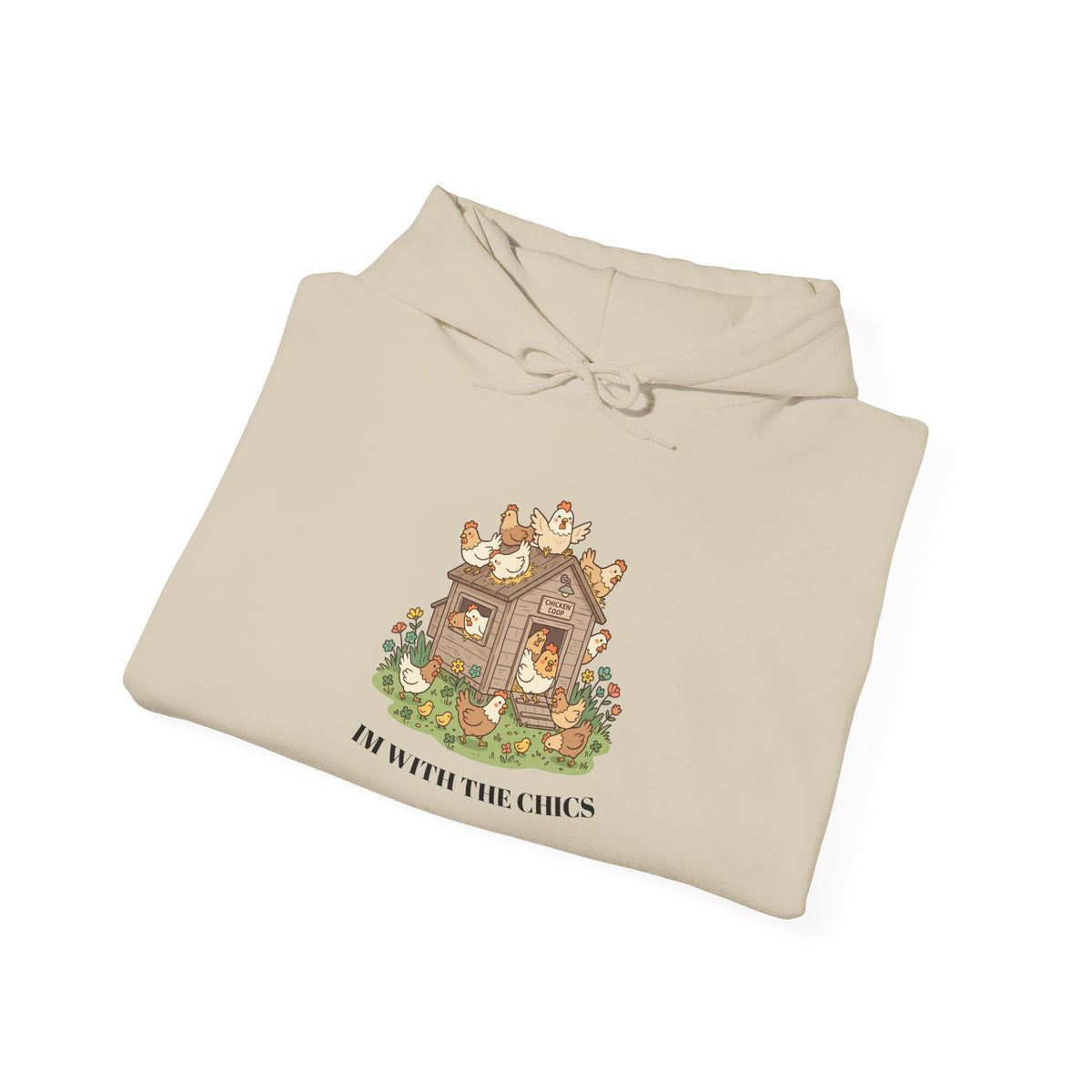 Chic Chicken Coop Hoodie — 'I'm With The Chicks' Cute Farmhouse Pullover